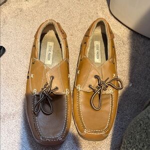 Steve Madden Tan Leather Boat Shoes